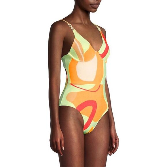 REVEL REY Inez Underwire One-piece Swimsuit In Multi Size Small NWT - Picture 5 of 12